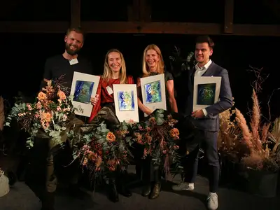Årets VD:ar 2021: Johnny Warström - Mentimeter AB, Caroline Andersson - Governo AB, Mia Brunell Livfors - Axel Johnson AB och Marcus Karlsson, AB Herbert Karlssons Charkuterifabrik