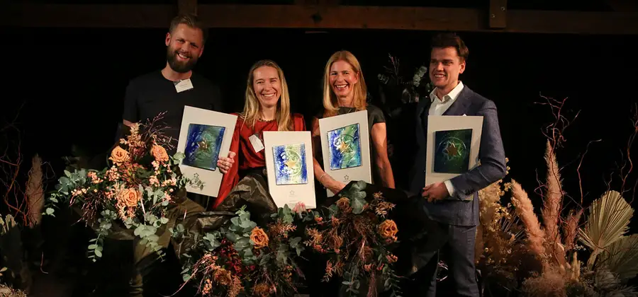 Årets VD:ar 2021: Johnny Warström - Mentimeter AB, Caroline Andersson - Governo AB, Mia Brunell Livfors - Axel Johnson AB och Marcus Karlsson, AB Herbert Karlssons Charkuterifabrik