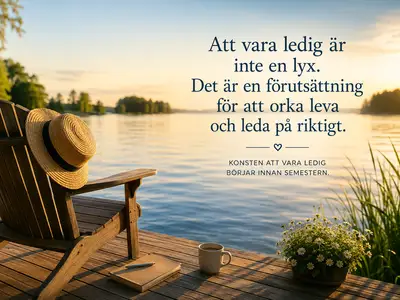 Konsten att vara ledig handlar inte om att göra mer. Den handlar om att våga göra mindre.