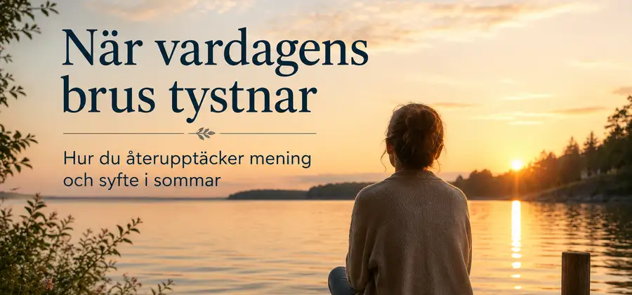 När vardagens brus tystnar blir det lättare att höra det som verkligen betyder något.