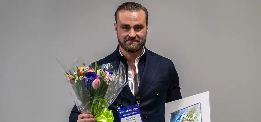 David von Laskowski, Picadeli & Greenfood Group utsedd till Årets VD 2023 i kategorin stora företag.