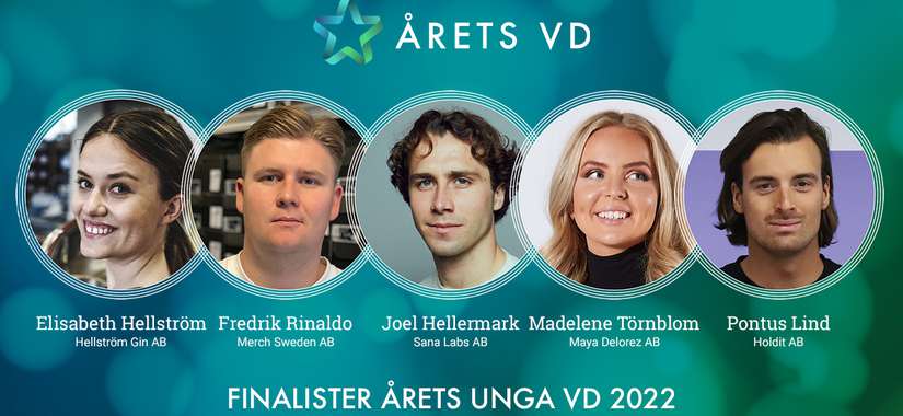 Finalisterna i Årets VD 2022 - Kategori Årets Unga VD