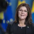 Arbetsmarknadsminister Eva Nordmark har presenterat regeringens nya arbetsmiljöstrategin som ska gälla fram till år 2025. (Foto: Ninni Andersson/Regeringskansliet)