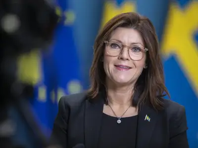 Arbetsmarknadsminister Eva Nordmark har presenterat regeringens nya arbetsmiljöstrategin som ska gälla fram till år 2025. (Foto: Ninni Andersson/Regeringskansliet)
