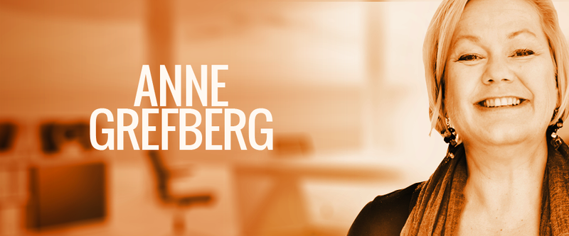 Anne Grefberg, en psykolog som brinner för allas rätt att känna sig framgångsrik glad och optimistisk.