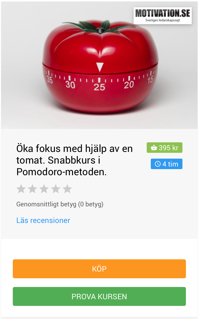 Öka fokus med hjälp av en tomat. Snabbkurs i Pomodoro-metoden.